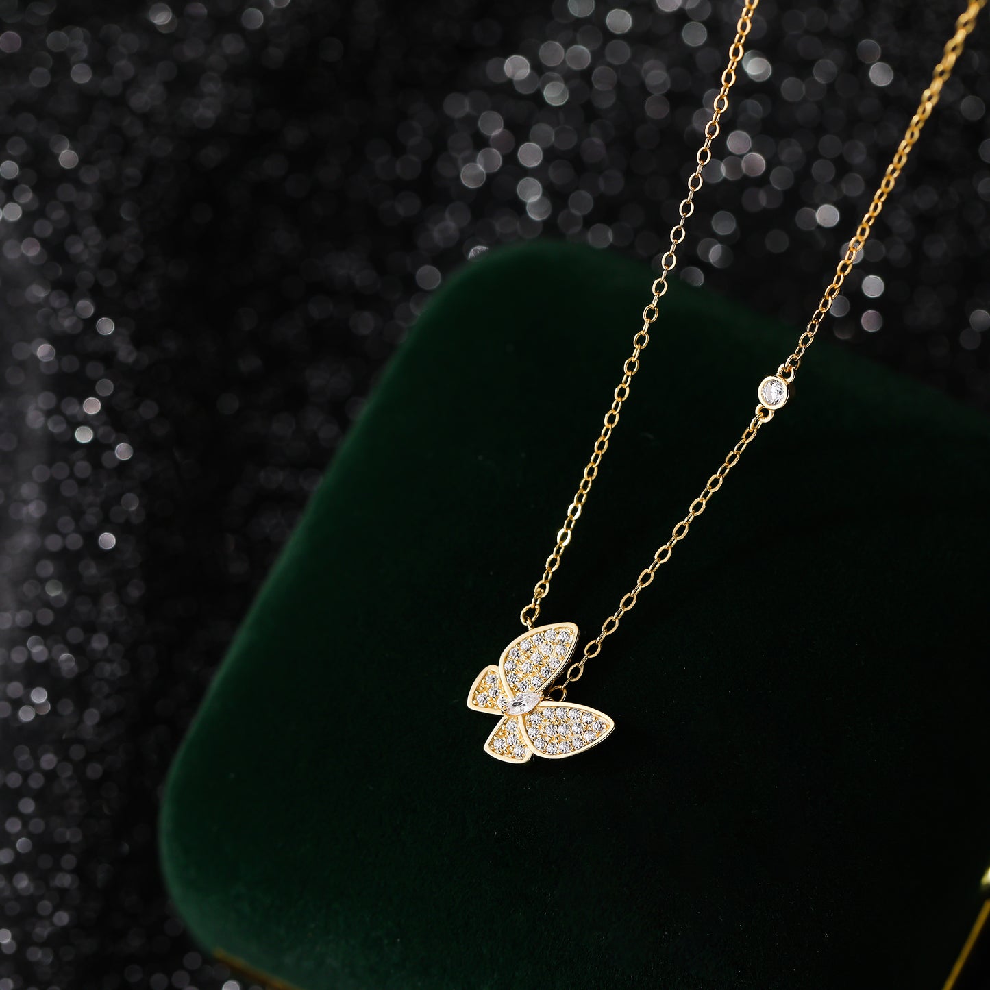 DIAMOND BUTTERFLY NECKLACE