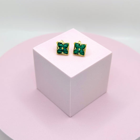 Blossom Earrings ( Green )