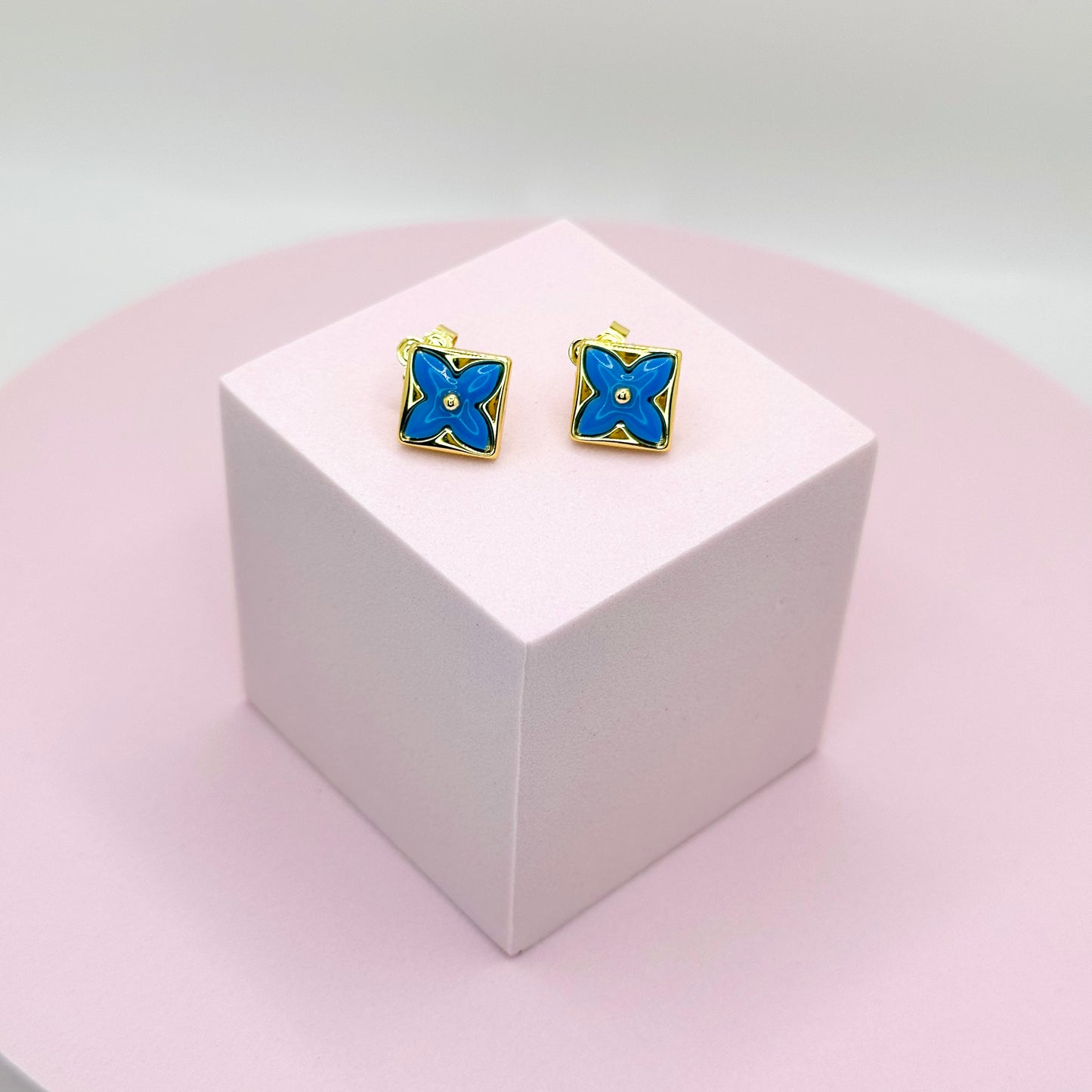 Blossom Earrings ( Blue )